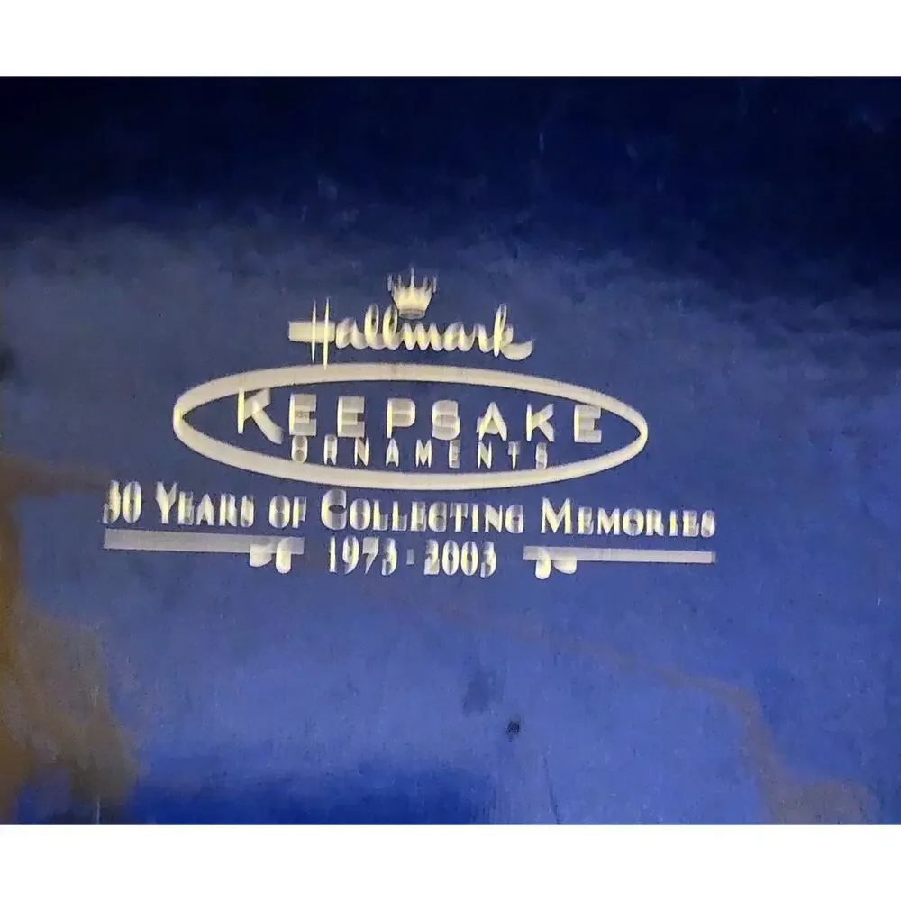 2003 Hallmark Schoolhouse and Flagpole Tin House Keepsake Ornament In Box